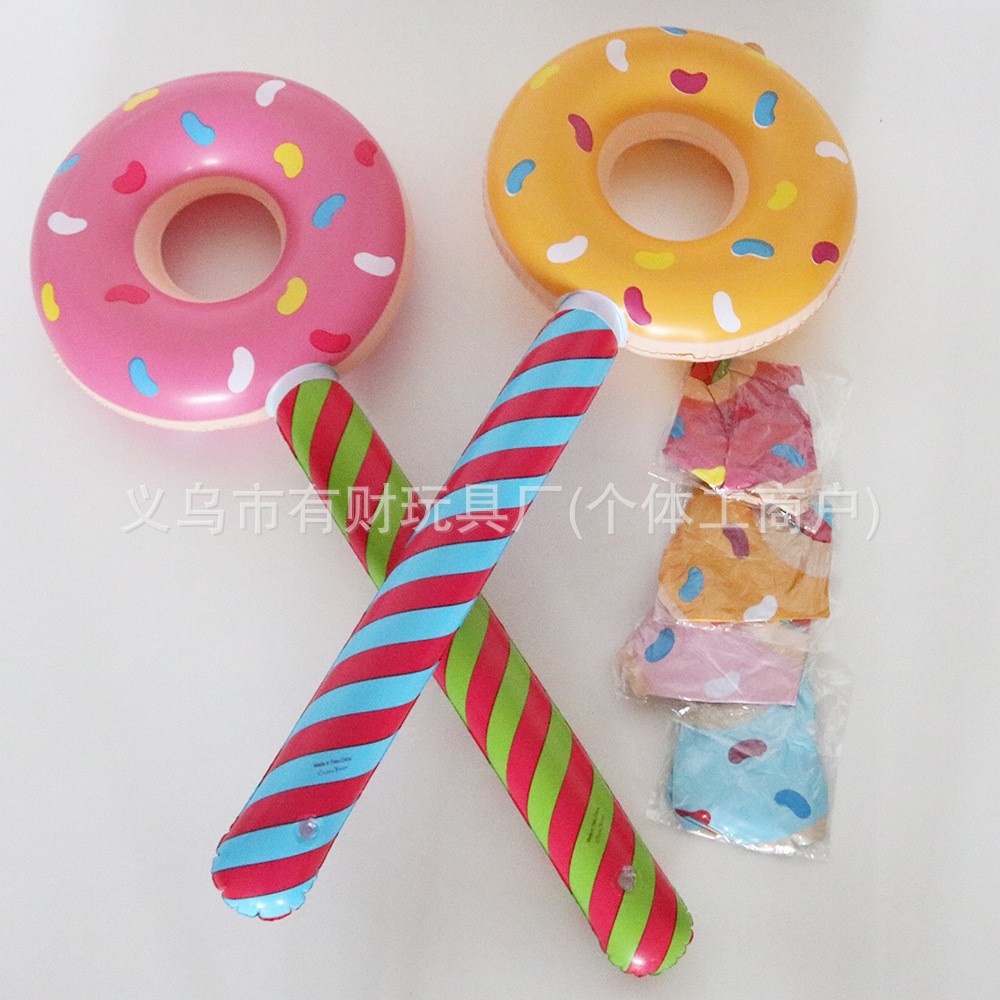 Inflatable handheld donut PVC, Amazon, (Cross-border trading)