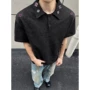 美式短袖男款扎染polo衫