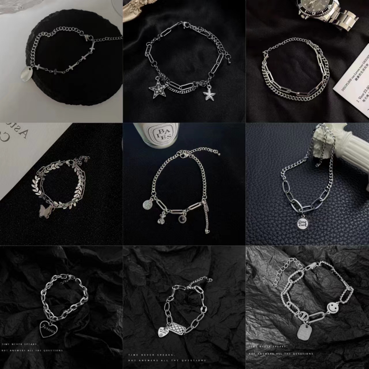 Titanium Steel Non-Fading Bracelet for Women, Niche Design, Personalized Simple Bracelet, Fashionable and Versatile Hip-Hop Bracelet for Men