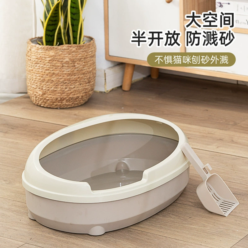 Ящик для кошачьего туалета Maishi, очень большой полузакрытый кошачий туалет, противопесочный ящик для котенка, коллекция принадлежностей для чистки кошек