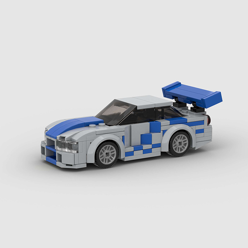 R34 Racing Sports Car moc Compatible Lego Small Particle Educational Assembled Children's Building Blocks Toys Cross-border Wholesale R34 Racing Sports Car moc Compatible Lego Small Particle Educational Assembled Children's Building Blocks Toys Cross-border Wholesale