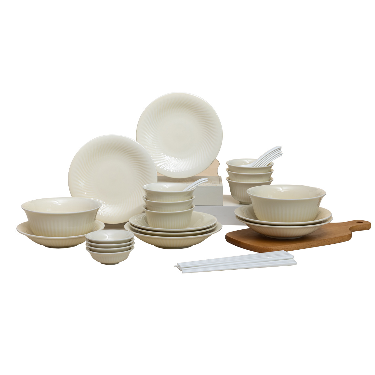 Plato de Porcelana para Bistec de Color Sólido para Ensalada y Bistec