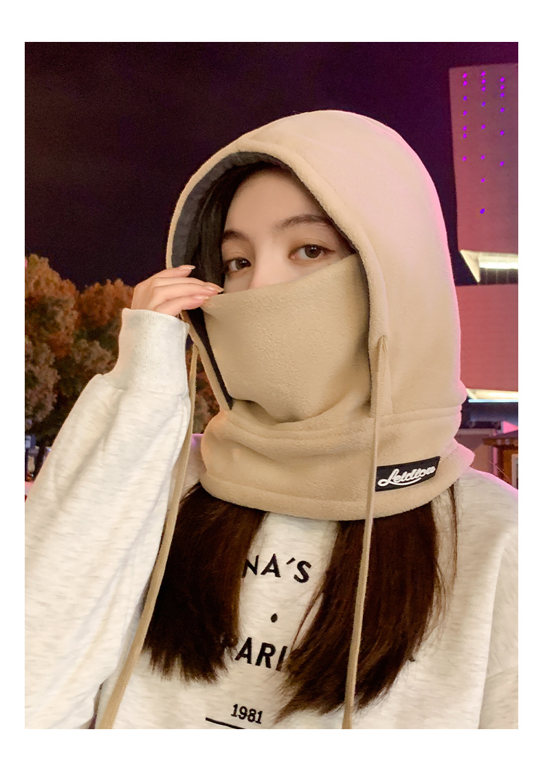 Máscara cálida a prueba de viento para ciclismo de otoño e invierno para hombres Funda multifuncional para cuello para exteriores con orejas colgantes Funda para cuello a prueba de frío Funda para cuello