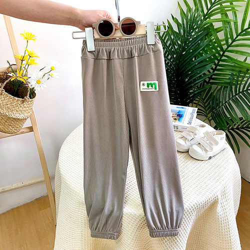 Children's anti-mosquito pants, summer thin ice silk children's pants, boys' breathable bloomers, girls' pants, casual loose trousers