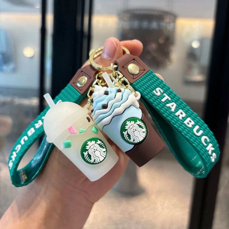 Cross-border Starbucks key chain pendant pvc doll hanging ornaments grab doll alliance small gift key chain wholesale Cross-border Starbucks key chain pendant pvc doll hanging ornaments grab doll alliance small gift key chain wholesale