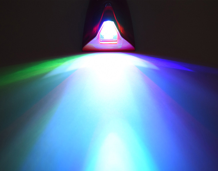 Car shark fin decorative lights car antenna modification lights special anti-rear-end LED flashing 8 lights roof tail