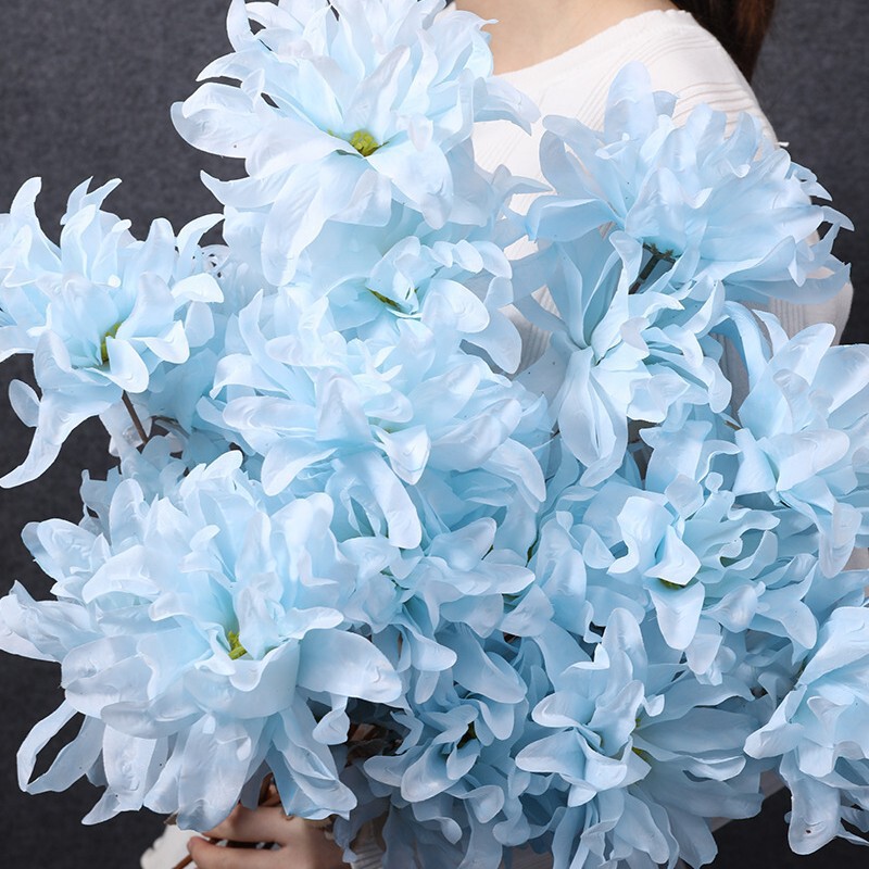 蓝色系仿真花婚礼婚庆场地场景布置道具装饰花艺花材花束假花批发|undefined
