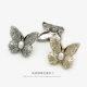 Golden Three-Dimensional Butterfly Pearl Metal Button Sweater dress Top Button Blazer Fur Button