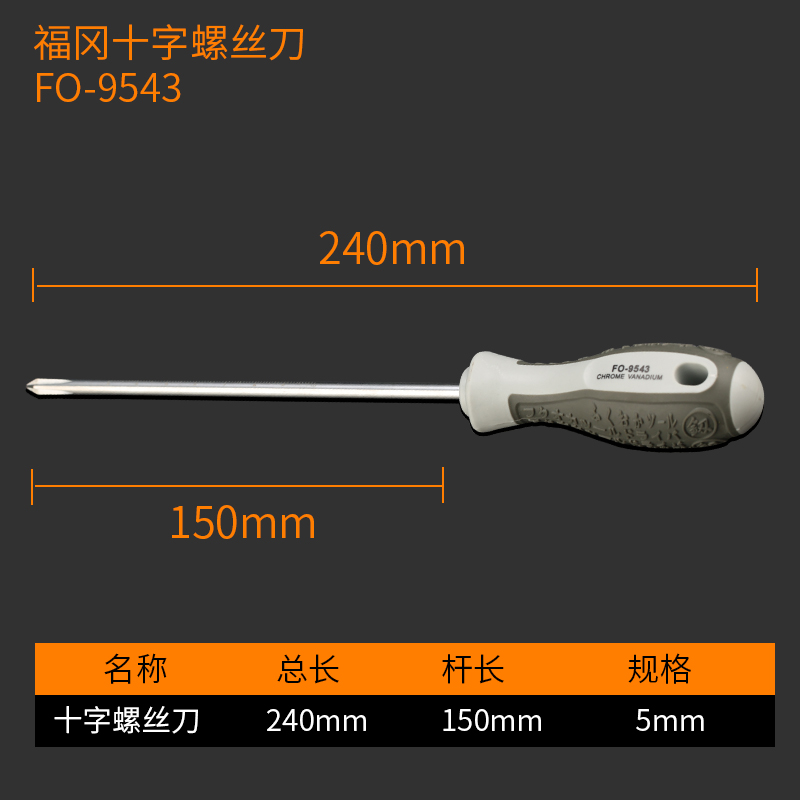 Japón Fukuoka herramientas destornillador cruz ultra duro industrial pequeño destornillador en forma de palabra alemán modelo de placa de aluminio de aluminio