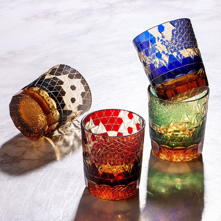 Edo cut off crystal glass home decoration whiskey cup gift process…