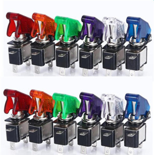 ASW07 car modification with light button switch with cover racing power switch DC12V 20A rocker switch