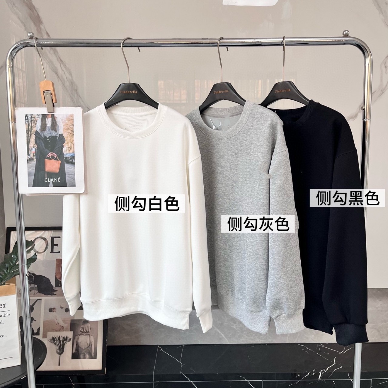 Bh6720 Autumn and Winter Unisex Couple Style American Retro Embroidered Sweatshirt Round Neck Pullover Top