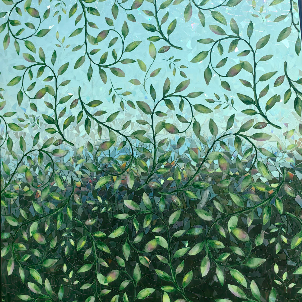 140g Weight Glass paster Home Textiles & Decor Type PVC Material Leaf Pattern Casual, Pastoral Style Casual Pastoral Leaf PVC Glass Paster Wall Art 14