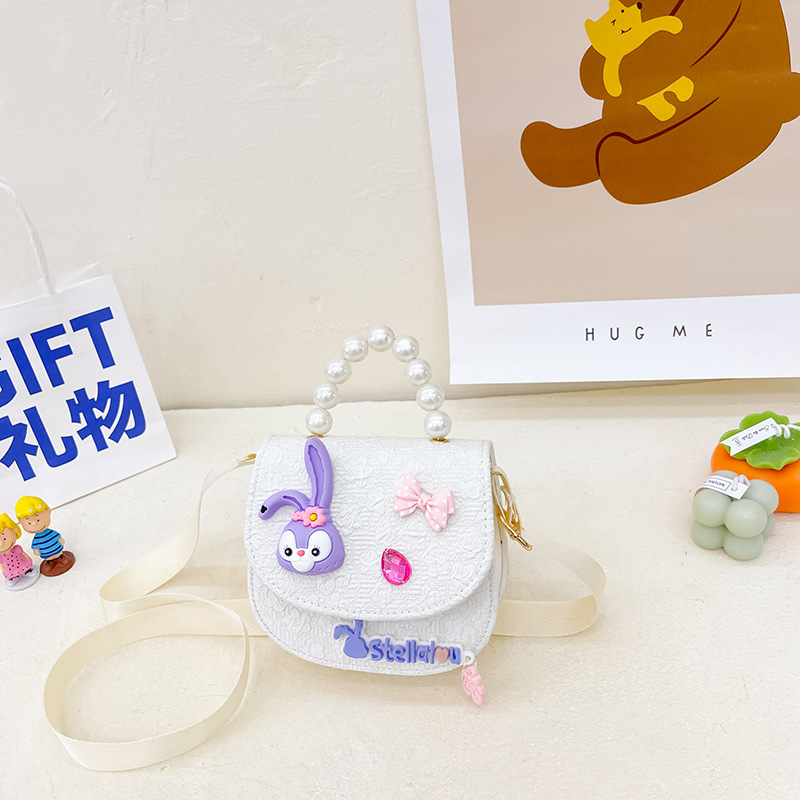 Bolso de los niños al por mayor bolsa de mensajero de las niñas bolso de perlas de moda de dibujos animados accesorios bolsa estrella Delu mochila