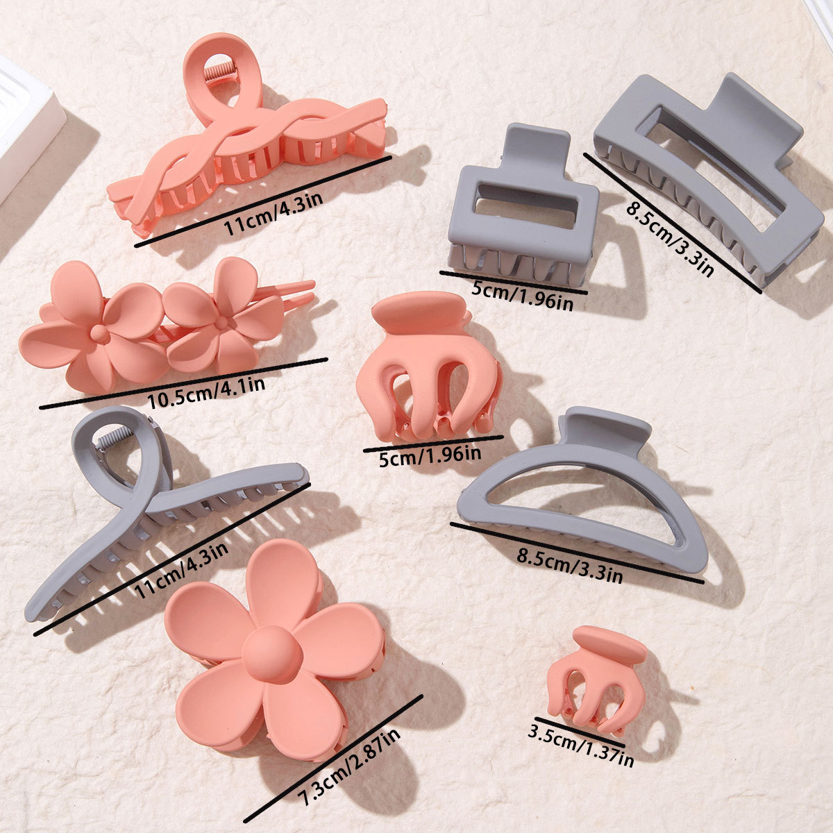 Fengpin naranja Rosa gris de nueve piezas transfronteriza pinza de pelo accesorios para el cabello traje de Amazon AliExpress Xi Yin clip cuadrado clip de calabaza