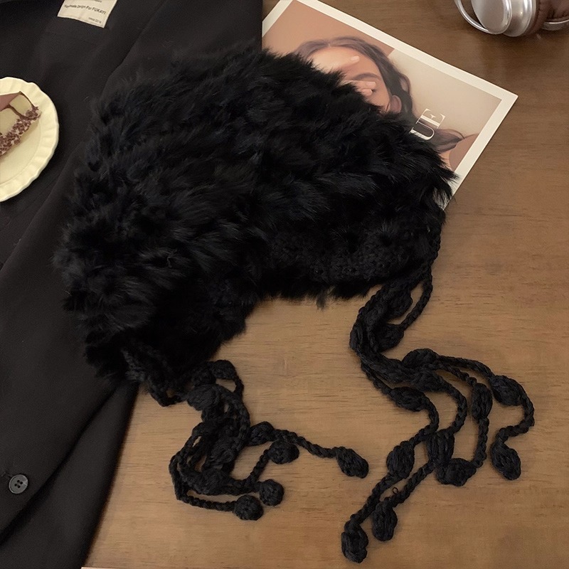 검정색 땋은 머리 풀오버