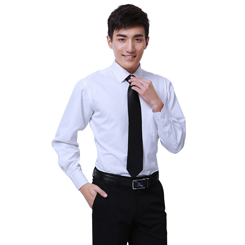Wholesale men's and women's long sleeve business shirt office staff work shirt embroidered logo business casual work clothes