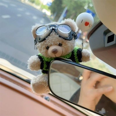 Central Control Lying Doll Car | Car ornaments - flying-balloon-bear-rearview-mirror-model