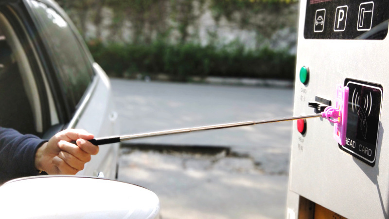 Parking Card Lever Clock-in Extension Car Driving Artifact Telescopic Card-swiping Portable Auxiliary Community Opening