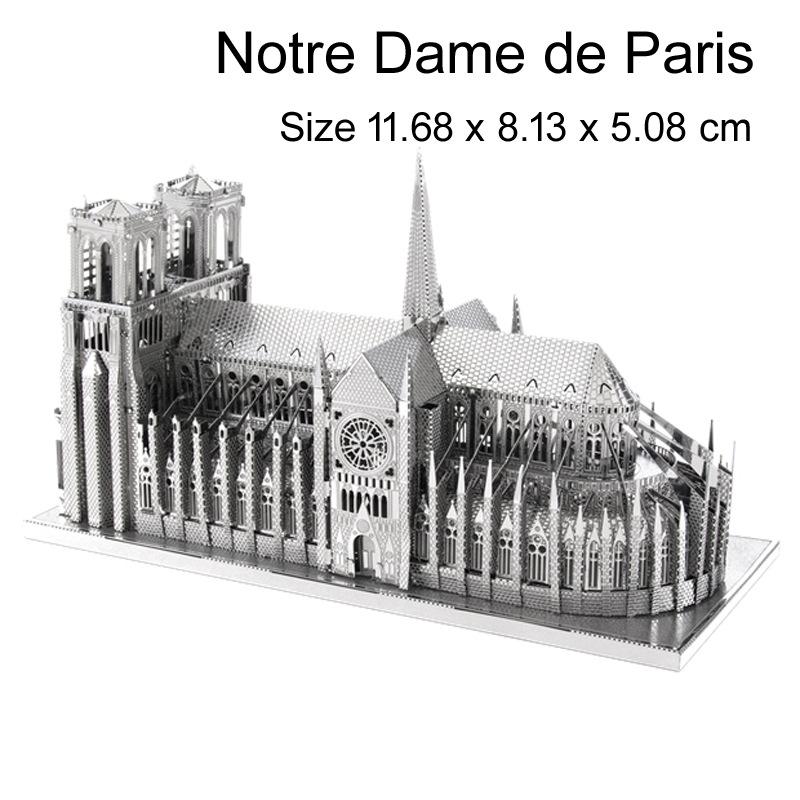 Aipin 3D metal 3D puzzle Building series Notre Dame de Paris belleza durmiente Castillo asamblea modelo regalo cumpleaños