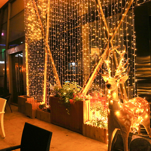Outdoor Waterproof Solar LED Colorful Flash String Lights Starry Sky Lantern Courtyard Hanging Lantern Atmospheric Decorative Lights
