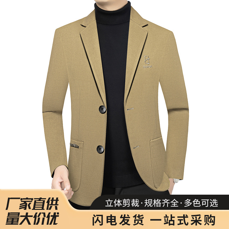 Spring men's slim-fit business casual blazer, versatile suit jacket, wrinkle-resistant Korean-style men's high-end outerwear