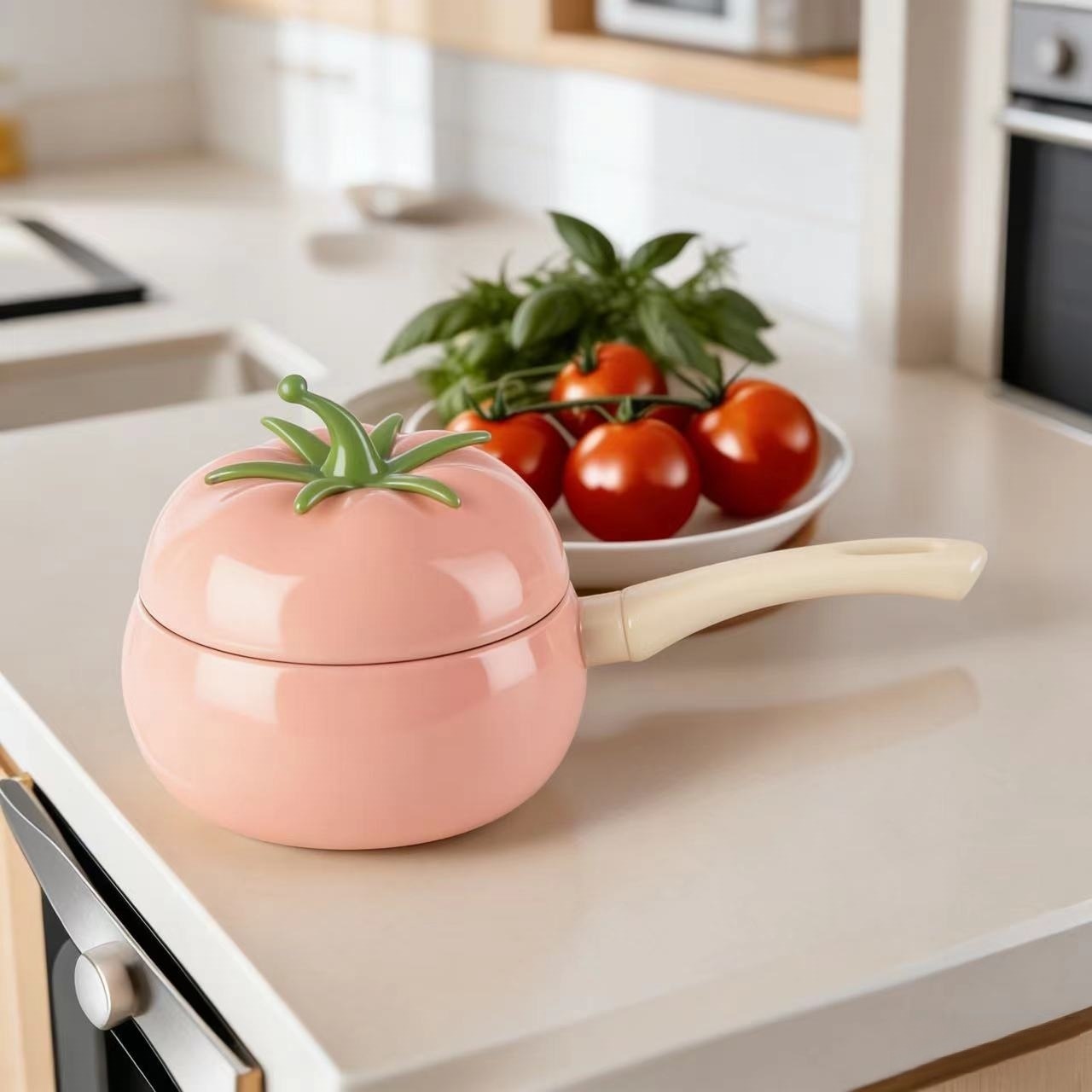 Korean-Style Instant Noodle Pot, Tomato Stir-Fry Pot, Small Milk Pot, Non-Stick Pot, Cute Noodle Cooking Pot, Baby Food Pot, Soup Pot