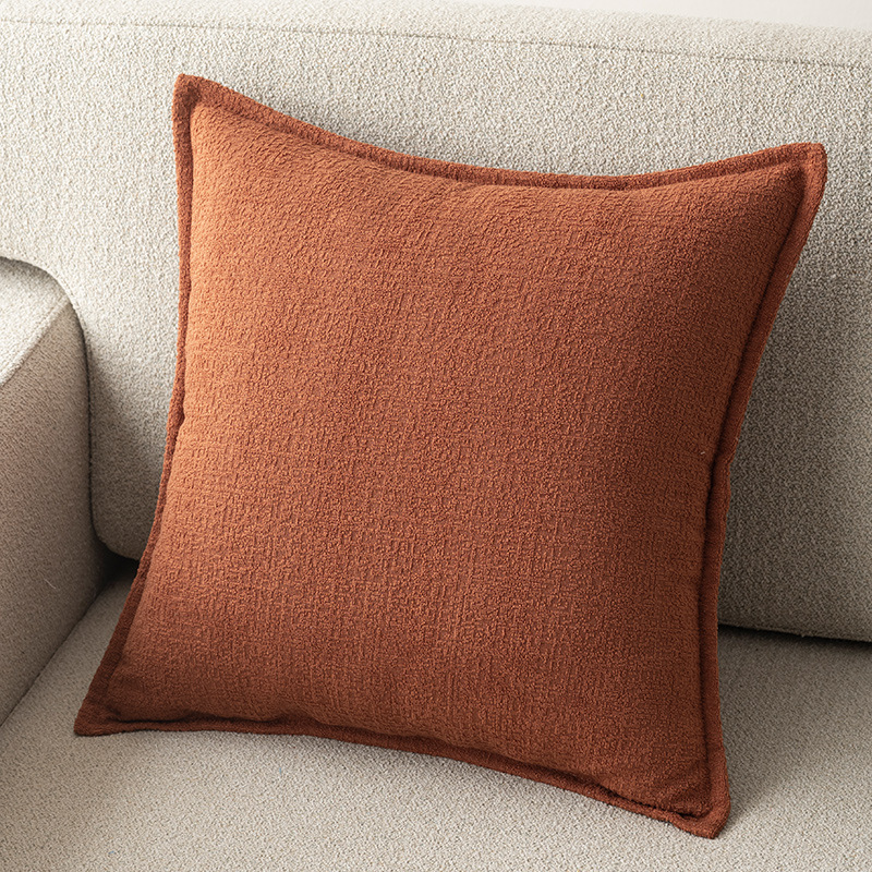 Sofá de tela de lino de nieve de color puro funda de cojín de almohada sala de estar soporte lumbar cabecera de cama cojín trasero grande funda de almohada sin núcleo