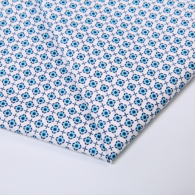 Camisas de hombre, patrón de tela de impresión de seda de algodón plano