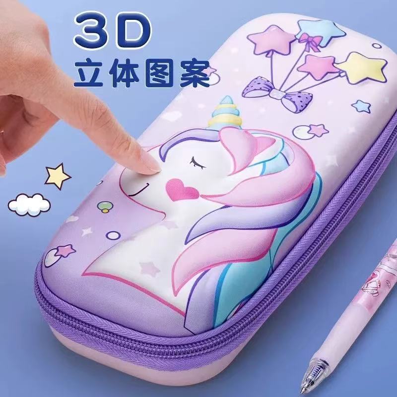 Estuche para lápices de alto valor para estudiantes Estuche para lápices portátil de gran capacidad Estuche duro EVA Estuche para papelería para niñas Estuche para lápices resistente al desgaste