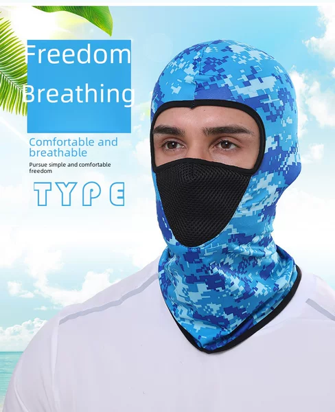 Cycling Hood Men's Outdoor Sports Bicycle Sunscreen Dustproof Masked Cap Women's Mesh Breathable Mask Hood
