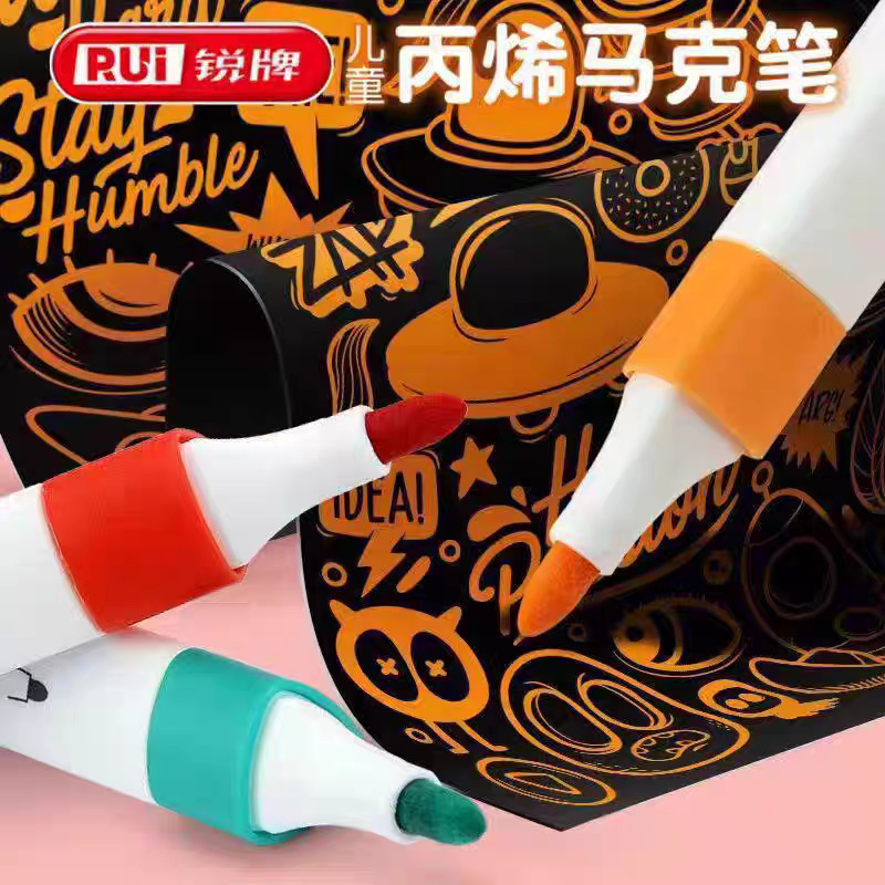 现货马克笔锐牌6808丙烯马克笔硬头笔尖水彩笔绘画涂鸦厂家|undefined