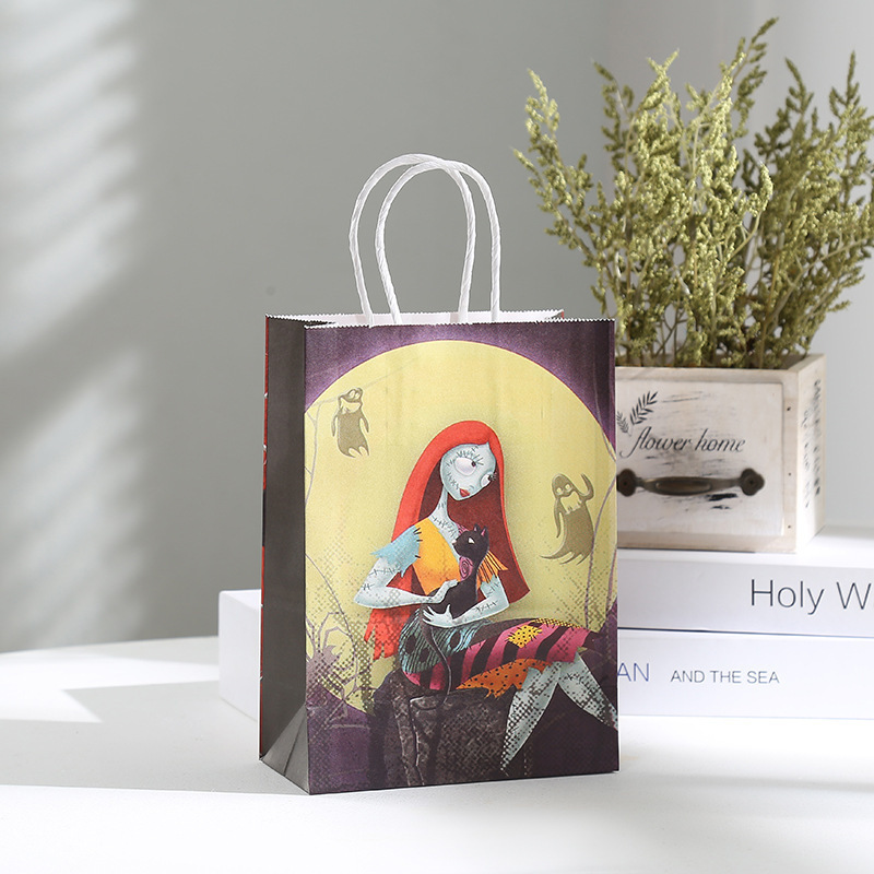 Bolso de regalo para niños de Halloween, bolso de mano, bolso de dulces, decoración de fiesta, logotipo impreso, bolsa de embalaje de bocadillos de compras