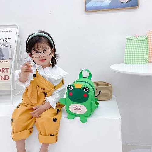  Spring School Opening Nylon Small Backpack Korean Style Travel Cute Frog Kindergarten Dual Shoulder One Piece Drop Shipping