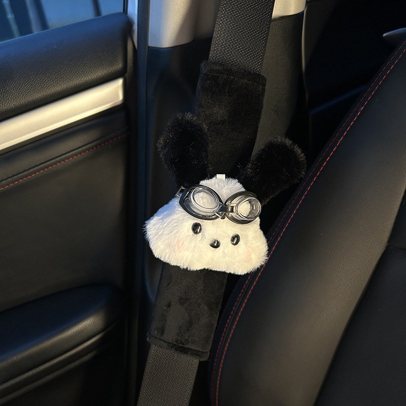 Cubierta de hombro con correa de coche, funda decorativa de condón lindo, cuello suave y anti-estrangulado, pareja, protección de coche, mujer