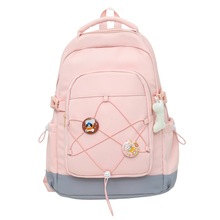 2025韩版简约学院风书包女生日系轻便旅行背包初高中生上课双肩包