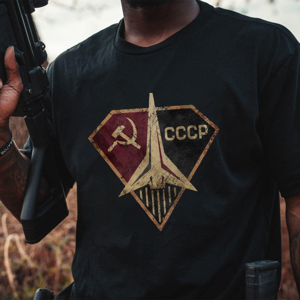 Cccp Space Series Ascension New T-Shirt Outdoor Short Sleeve Summer Half Sleeve T-Shirt Fitness Tough Guy Club