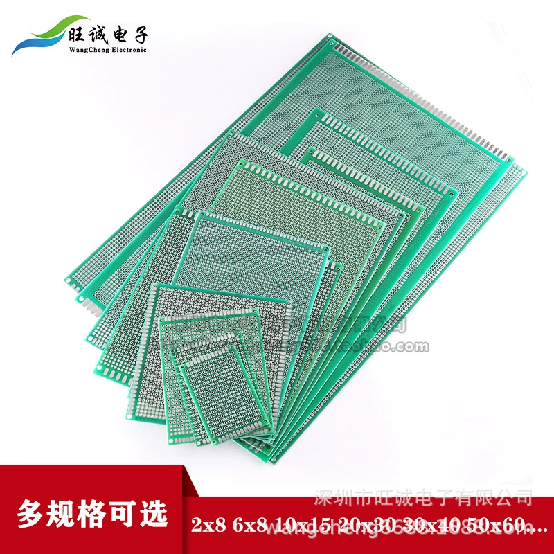 Prototype Double-Sided PCB Board, 10×15 cm Test Plate, 2.54 mm Pitch, Tinned Pads