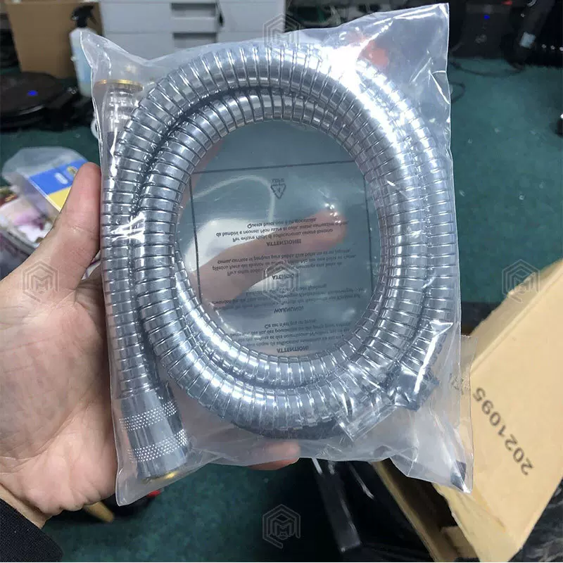 印刷警示语透明塑料自封包装袋五金配件软管卫浴花洒沐浴管密封袋