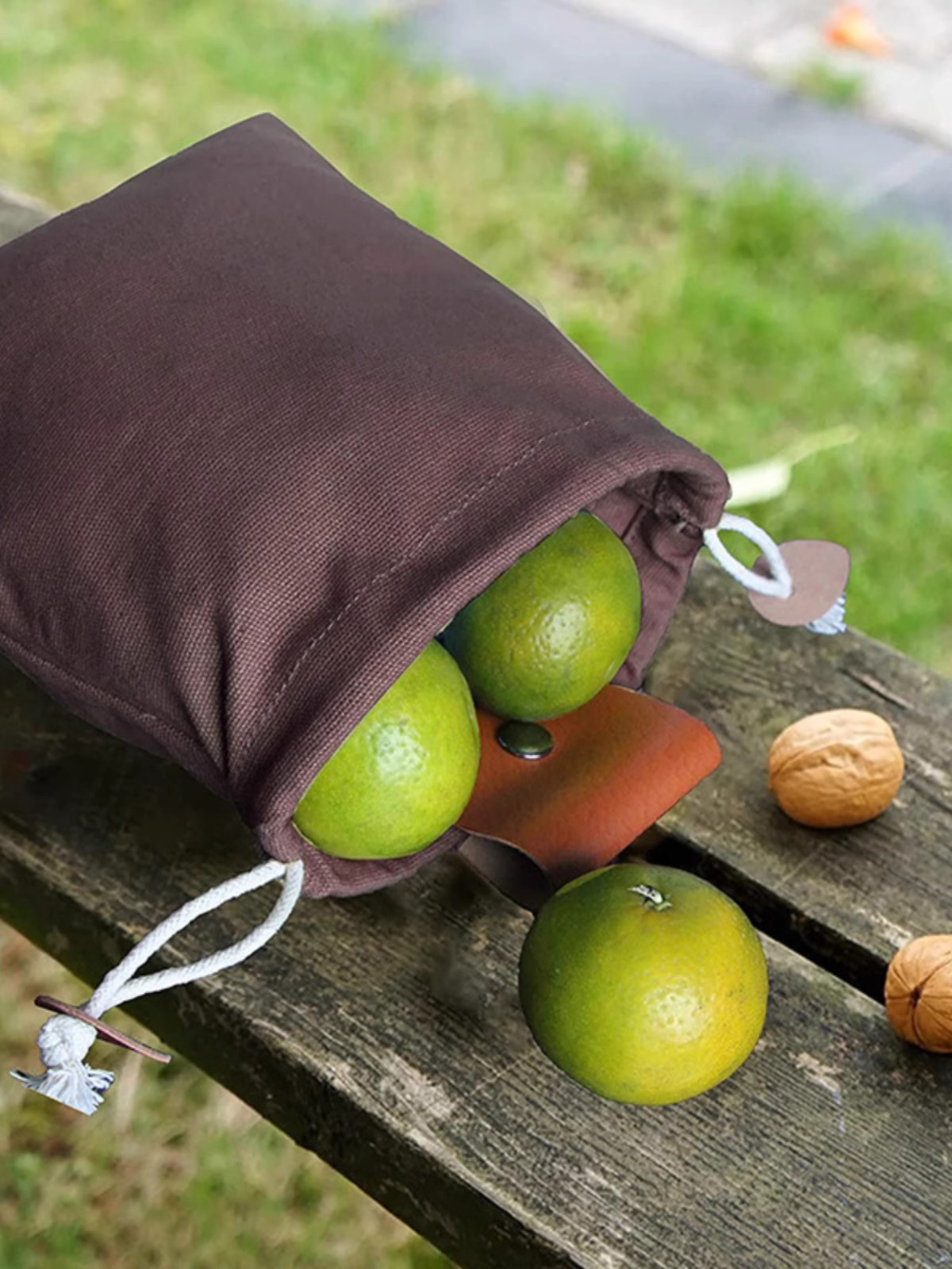 Bolsas de lona transfronterizas de jungla bolsa de recolección de frutas bolsa de almacenamiento de lienzo de campamento al aire libre bolsa portátil