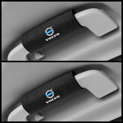 handle protective cover car roof: Sürətlər qutusu və əl tormozu başlıqları - volvo-black-suede-pull-gloves-pair
