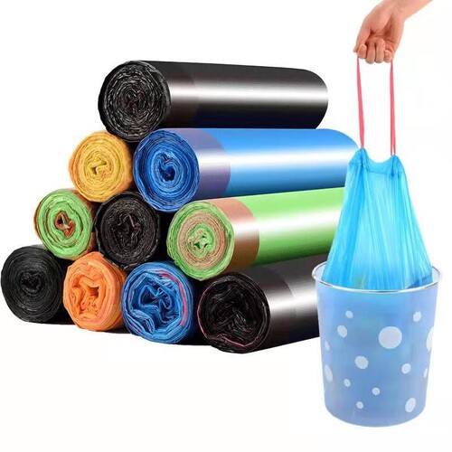 Huisi disposable plastic bag automatic drawstring large thickened garbage bin bag drawstring garbage bag