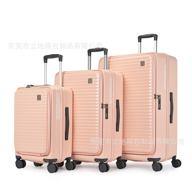 New large capacity front opening luggage wholesale low price waterproof durable travel luggage password box trolley case