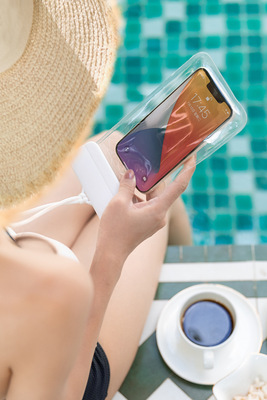 手机防水袋透明纯色送挂绳加厚海边游艇高清拍照防水袋海边神器|ru