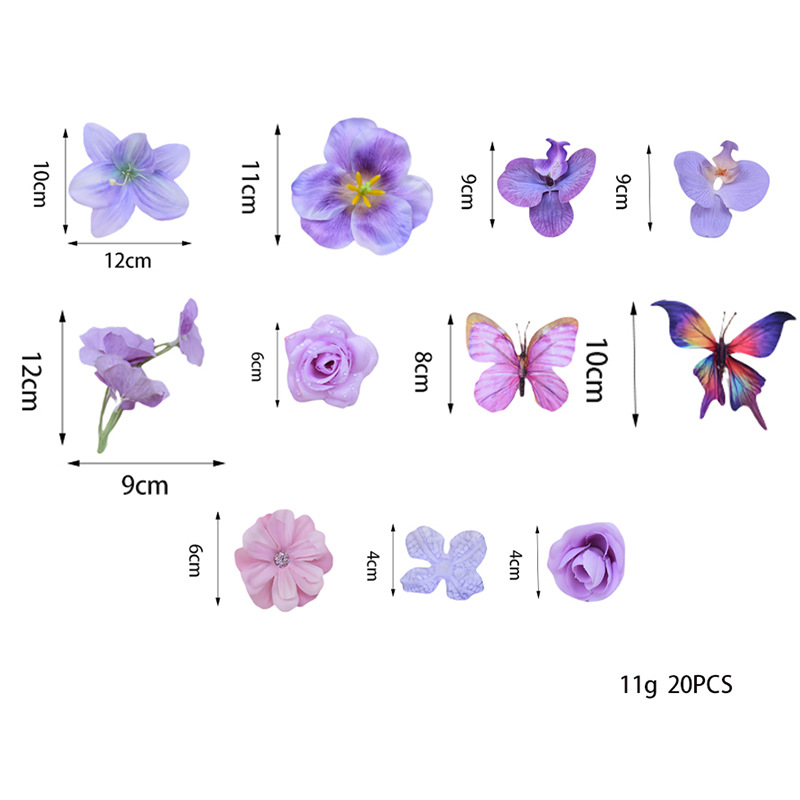 5g Weight Cute Flower Butterfly Cloth Jewelry Accessories 1 Piece