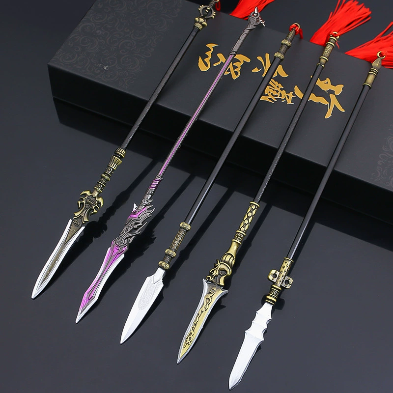 Three Kingdoms, Five Tiger Guan Yu Qinglong Yueyue Knife Metal Models Unknown Toys Swing Men Collection Ancient Cold Weapons