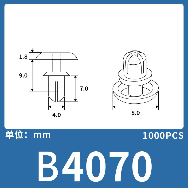 Expansión remache de nylon niño y madre hebilla de plástico hebilla de nylon remache fijo clip hebilla Blanco Negro