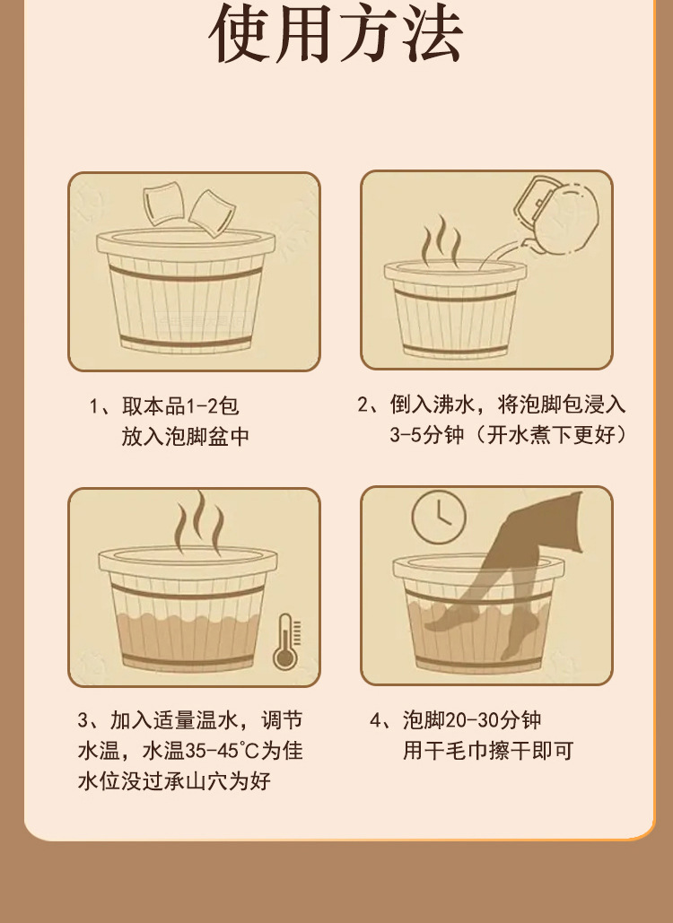 Ku Shen Foot Soak Powder Sophora Root Herbal Foot Bath Pack 10g x 20 Sachets preparation