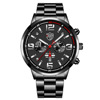 Fashionable men's watch stainless steel, calendar, quartz watches, city style