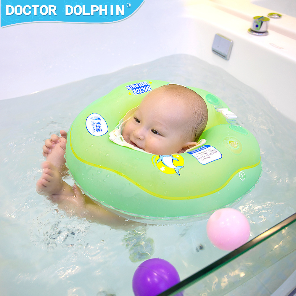 Doctor Dolphin | Bebé cuello inflable bebé natación productos auxiliares Madre y niño Museo collar recién nacido